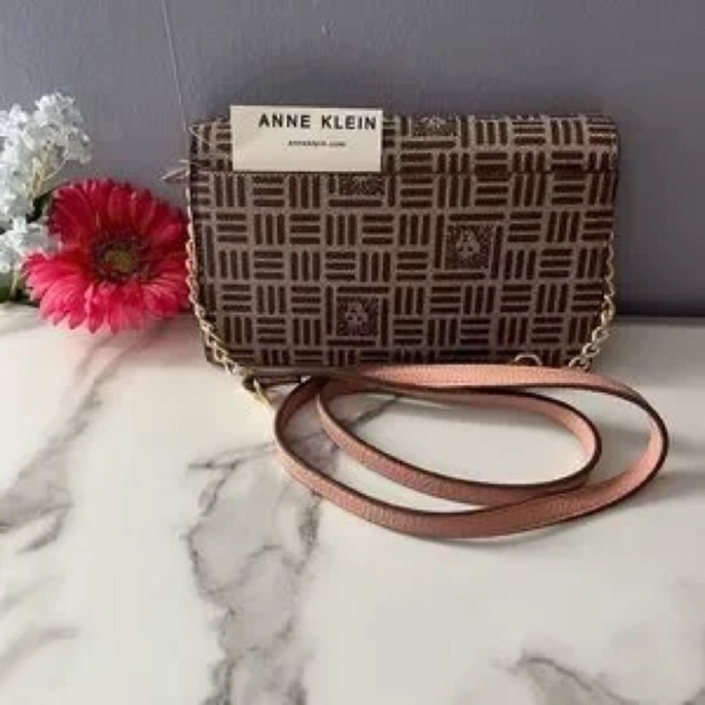 Anne Klein Brown Crossbody Bag